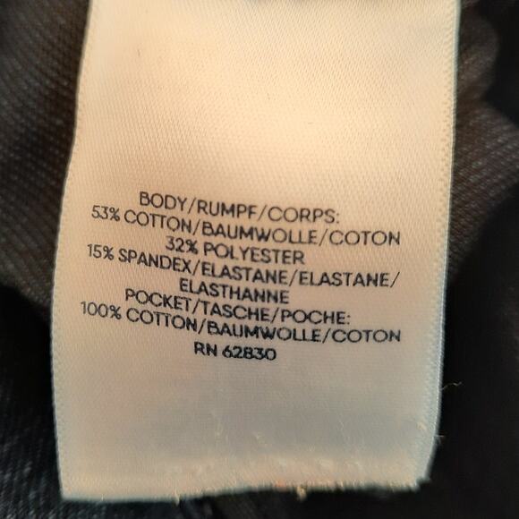 LANDS’ END Straight Leg Jegging Pant 12 Dark Denim Knit Classic Pull-On Quietlux - Picture 7 of 10